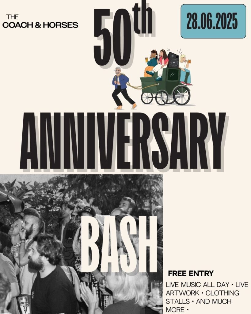 coach and horses abergavenny 50th anniversary birthday bash poster